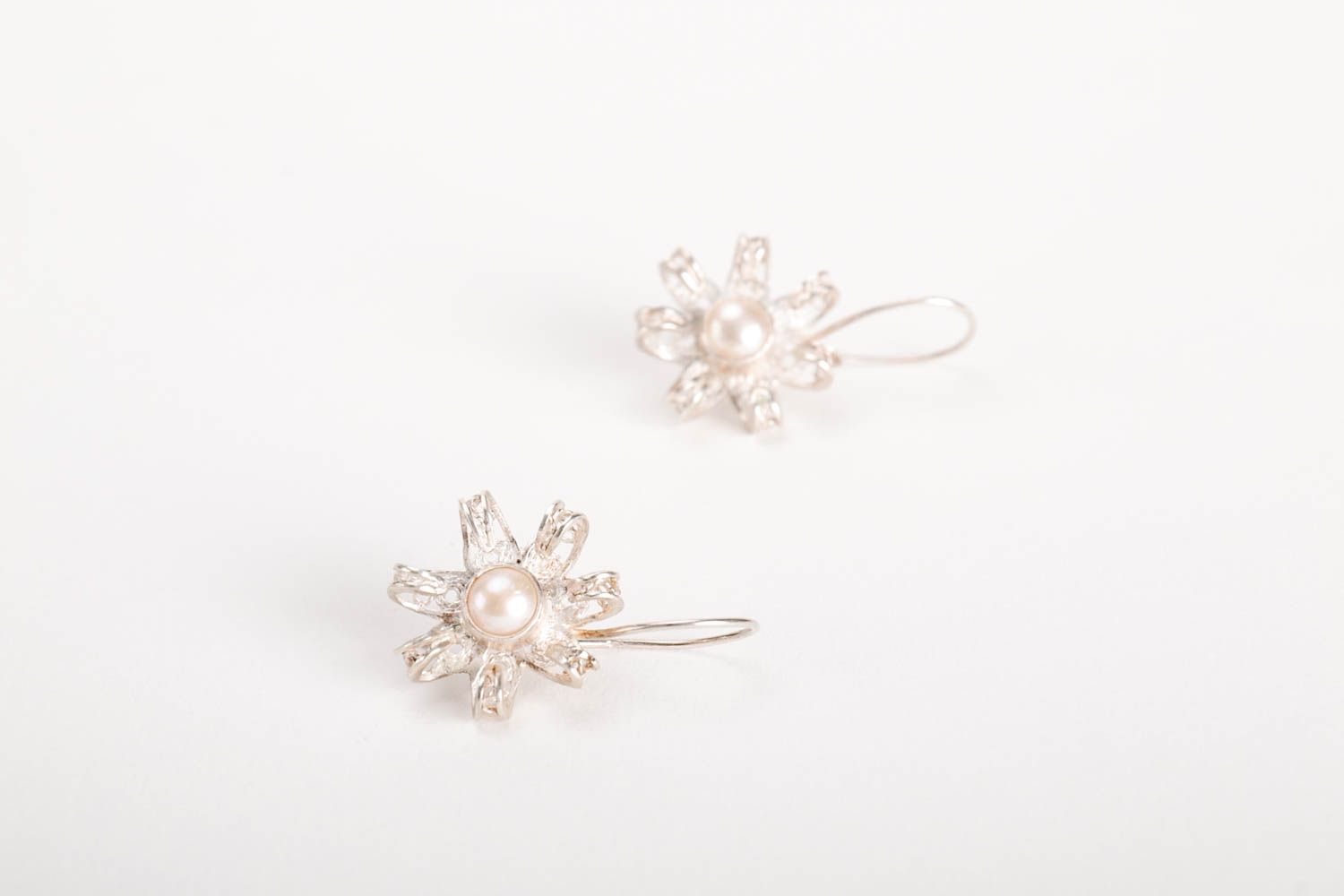 Handmade silver earrings designer earrings unusual gift for women silver jewelry photo 2