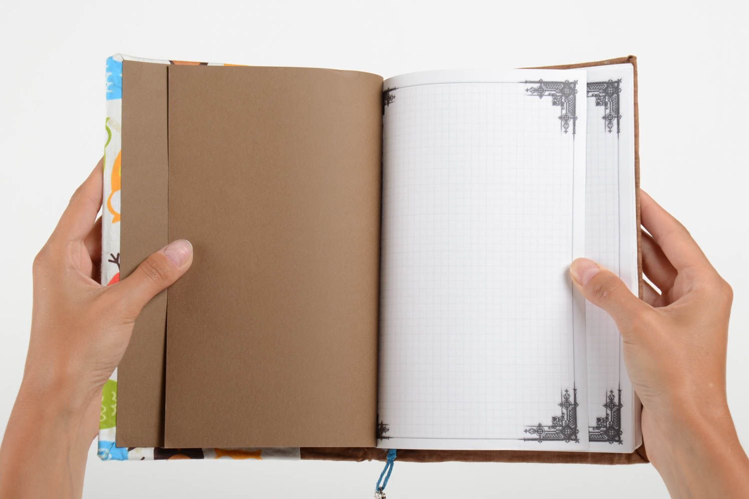 Designer notepad handmade textile notebook for recipes ideas for decor photo 5