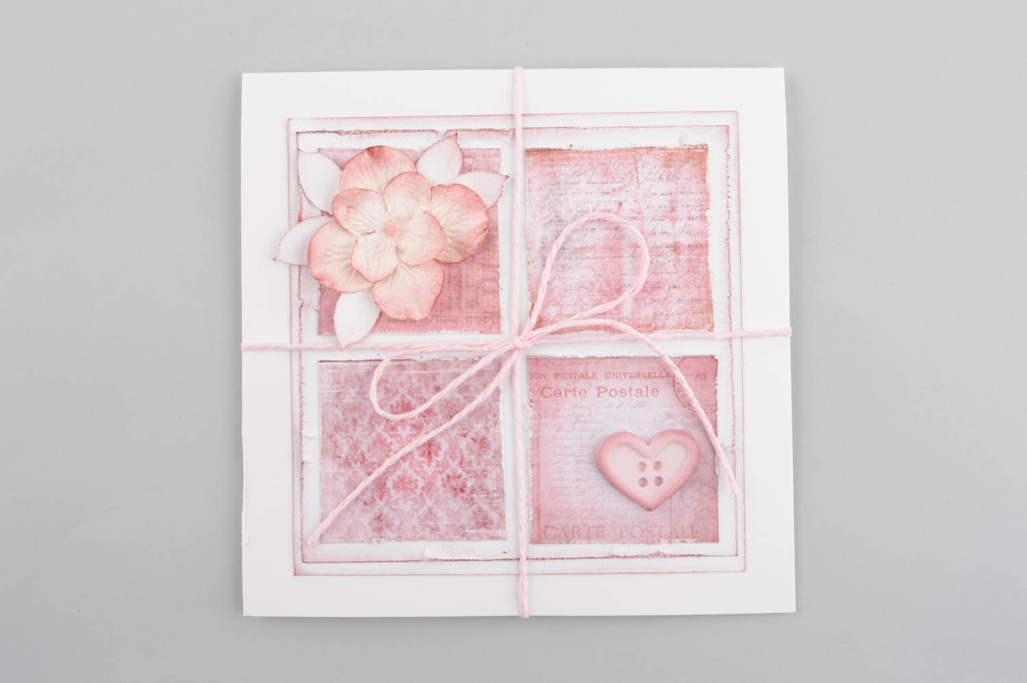 Handmade Papier CD Hülle kreatives Geschenk schöne Verpackung rosa hübsch foto 5