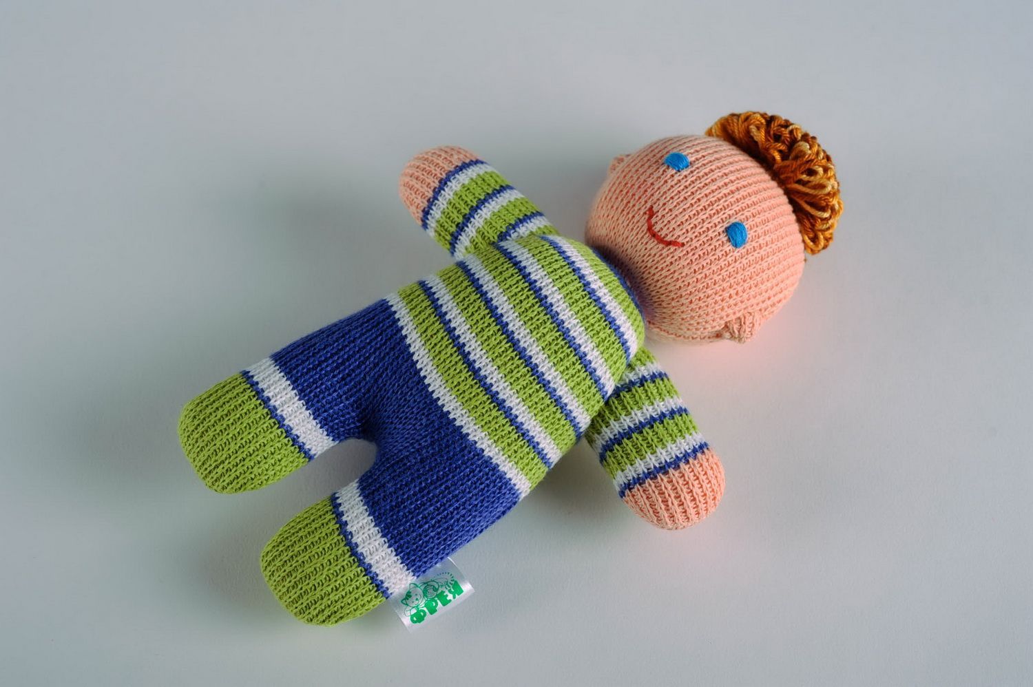 Knitted soft toy Athlete photo 5