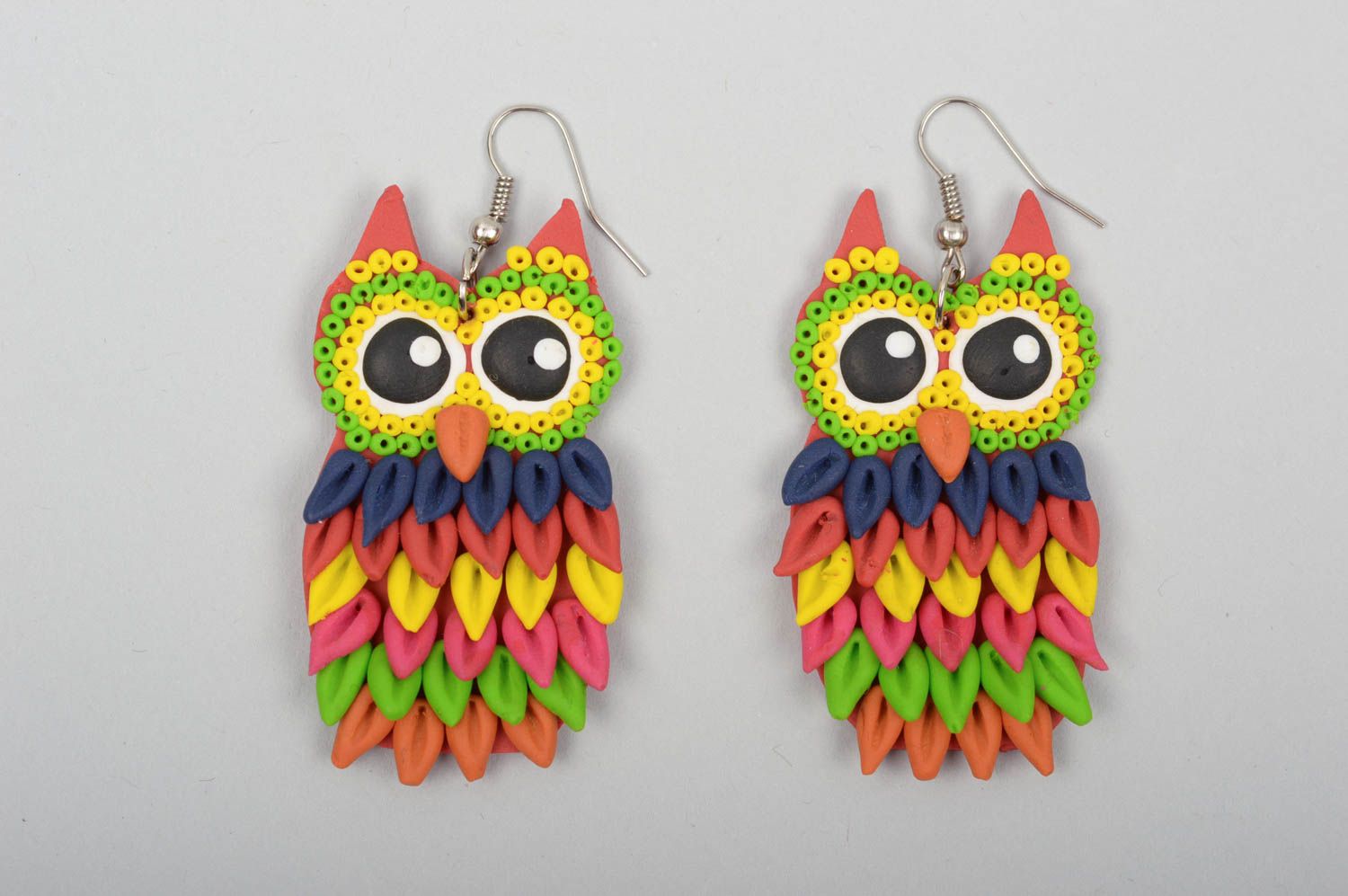 Handmade jewelry polymer clay dangling earrings kids accessories gifts for girl photo 1