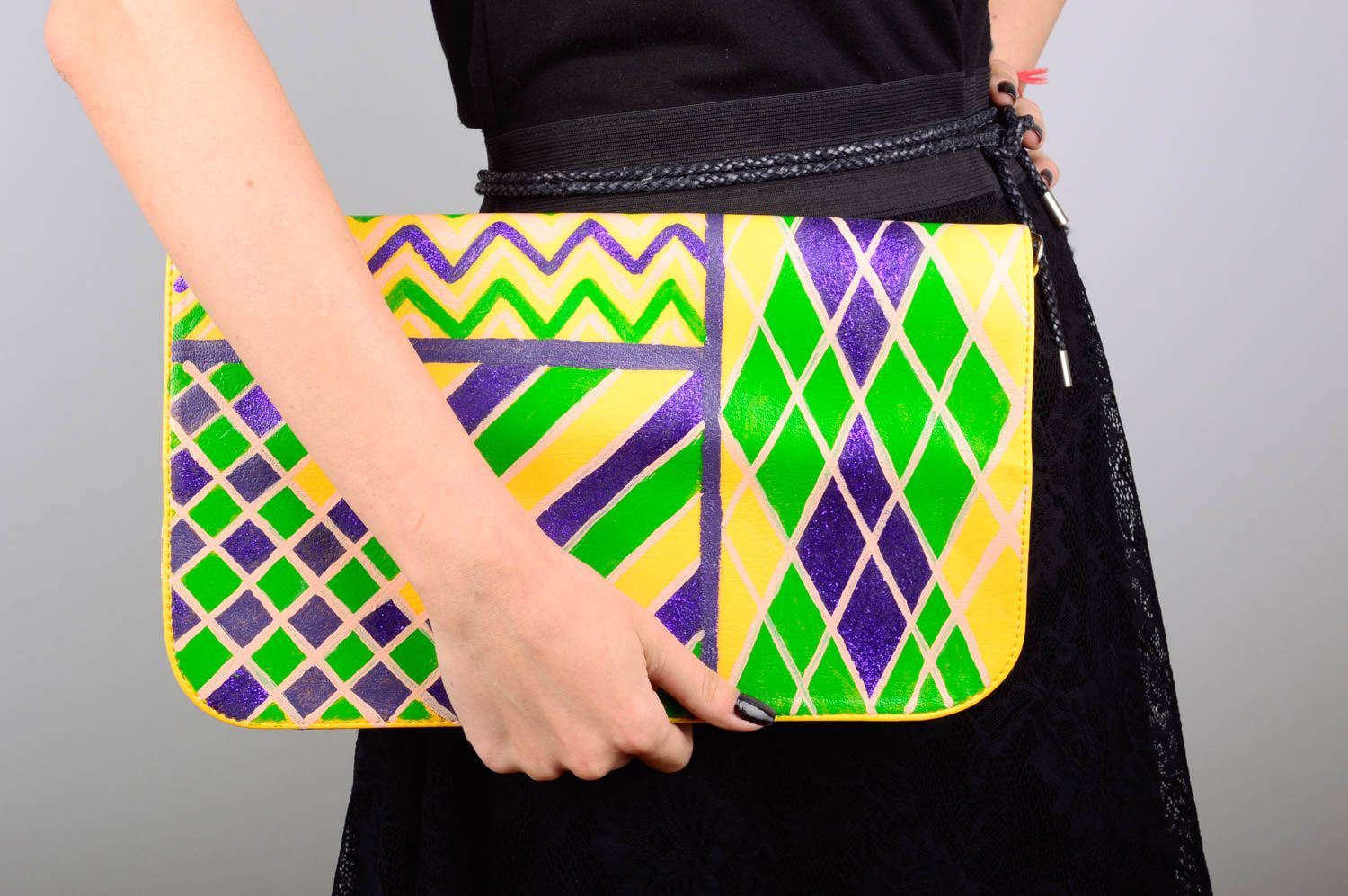 Handmade clutch bag designer handbag women accessories designer purses photo 2