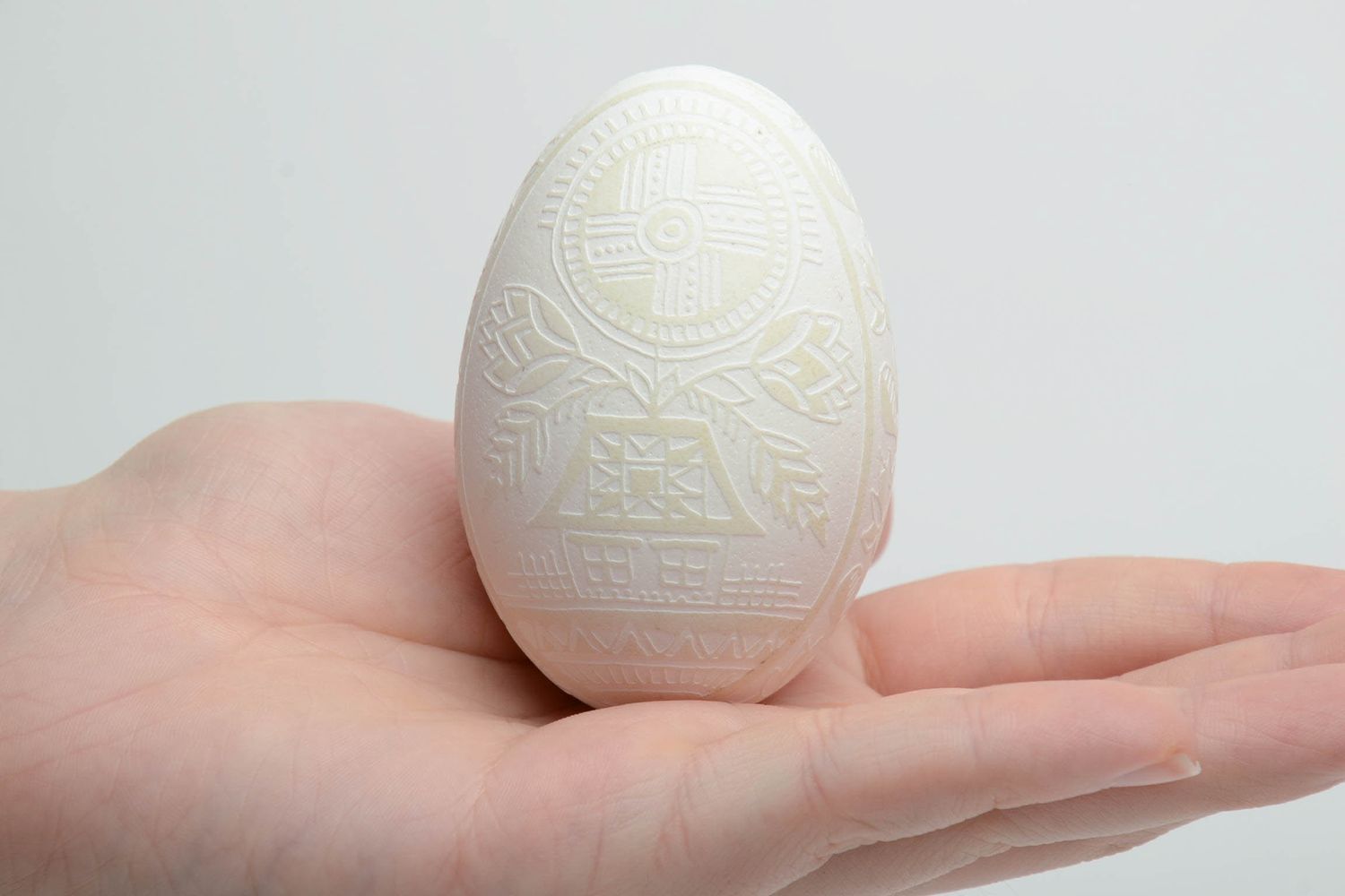 Huevo de Pascua de ganso hecho a mano foto 5