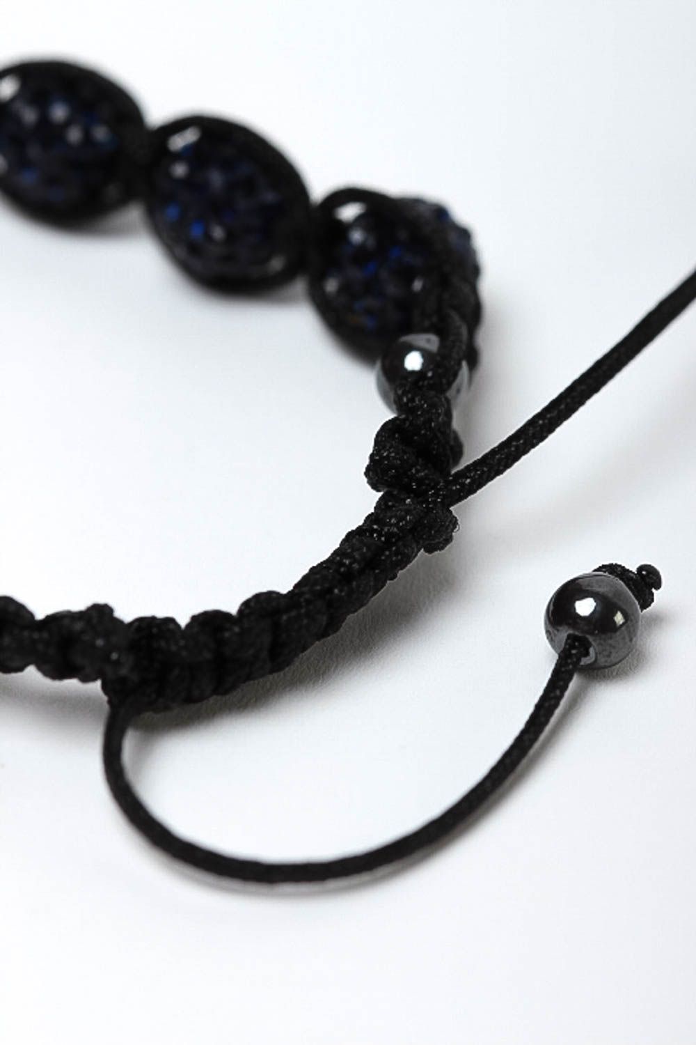 Bracelet tendance Bijou fait main noir en hématite design Accessoire femme photo 4