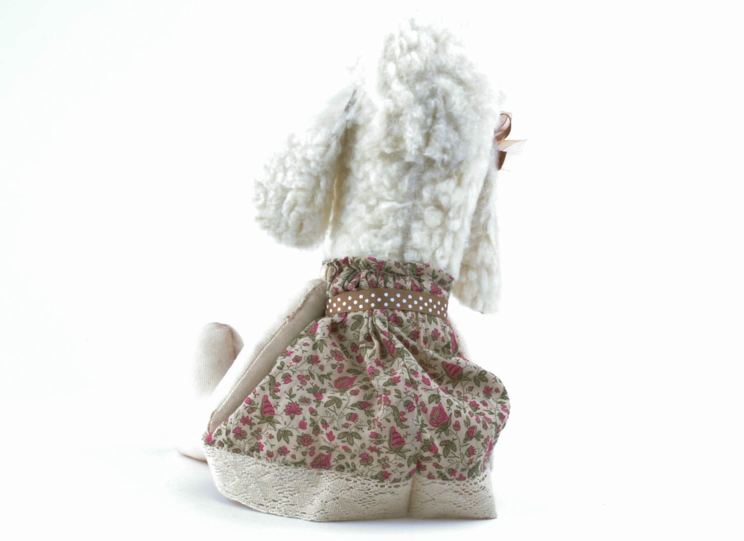 Homemade soft toy Lamb in Sundress photo 3