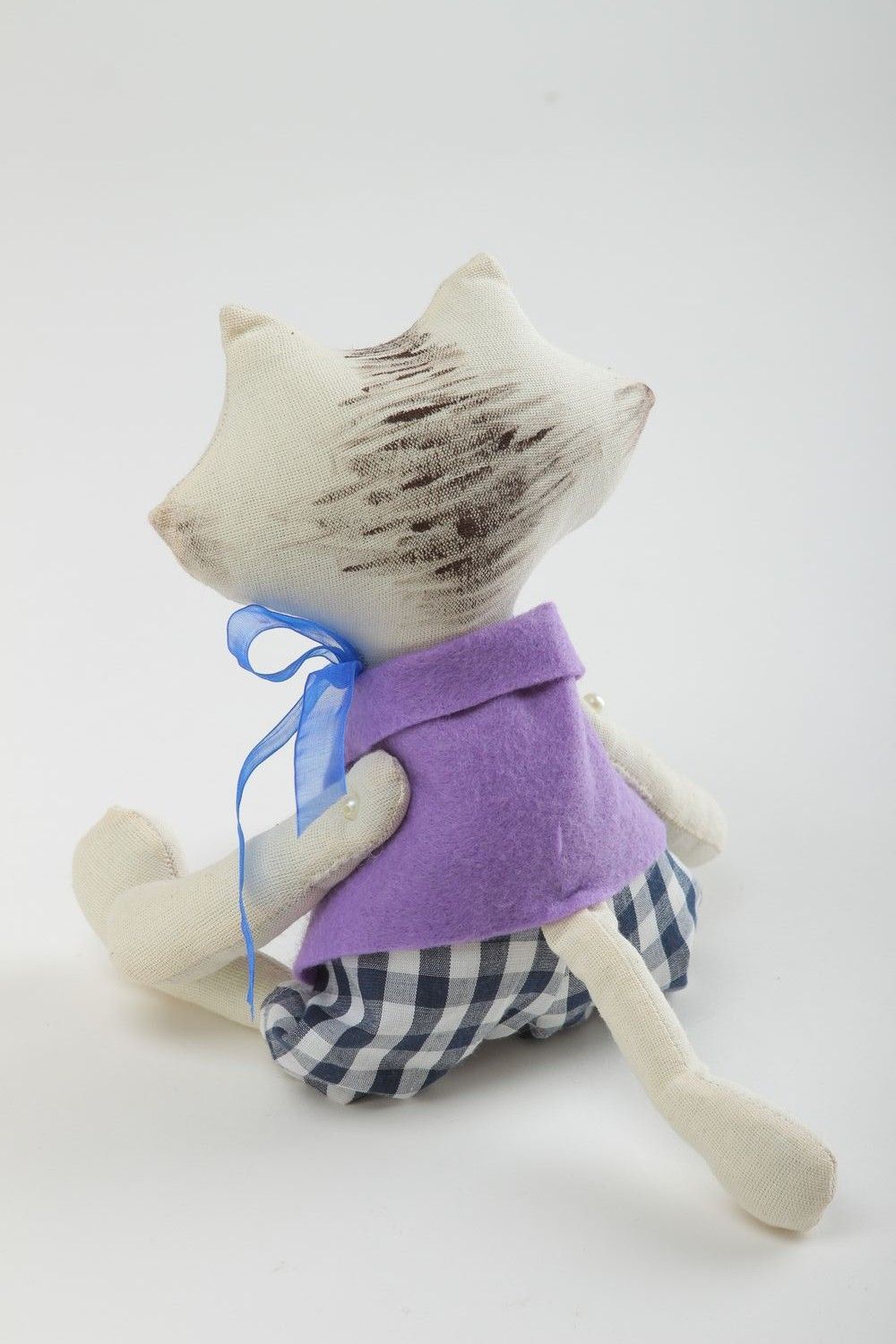 Beautiful lovely toy stylish unusual accessories designer handmade cat photo 3