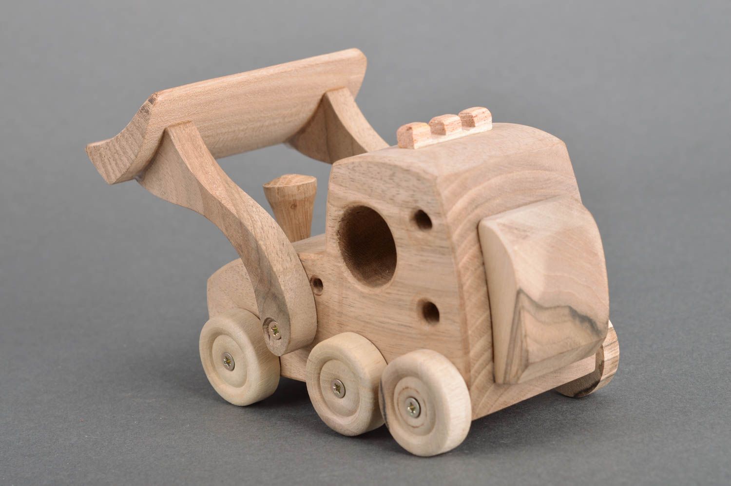 Beautiful handmade wooden toy car for children over 6 years old Snow Removal photo 5