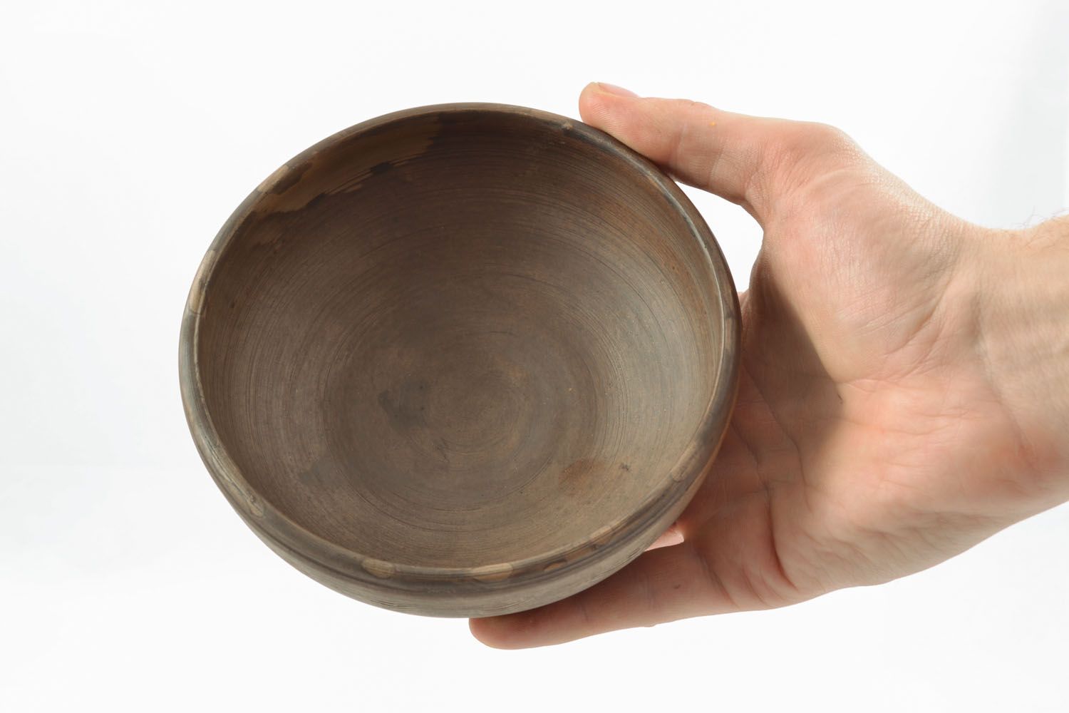 5,5 7 oz brown ceramic serving handmade snack bowl 0,77 lb photo 4
