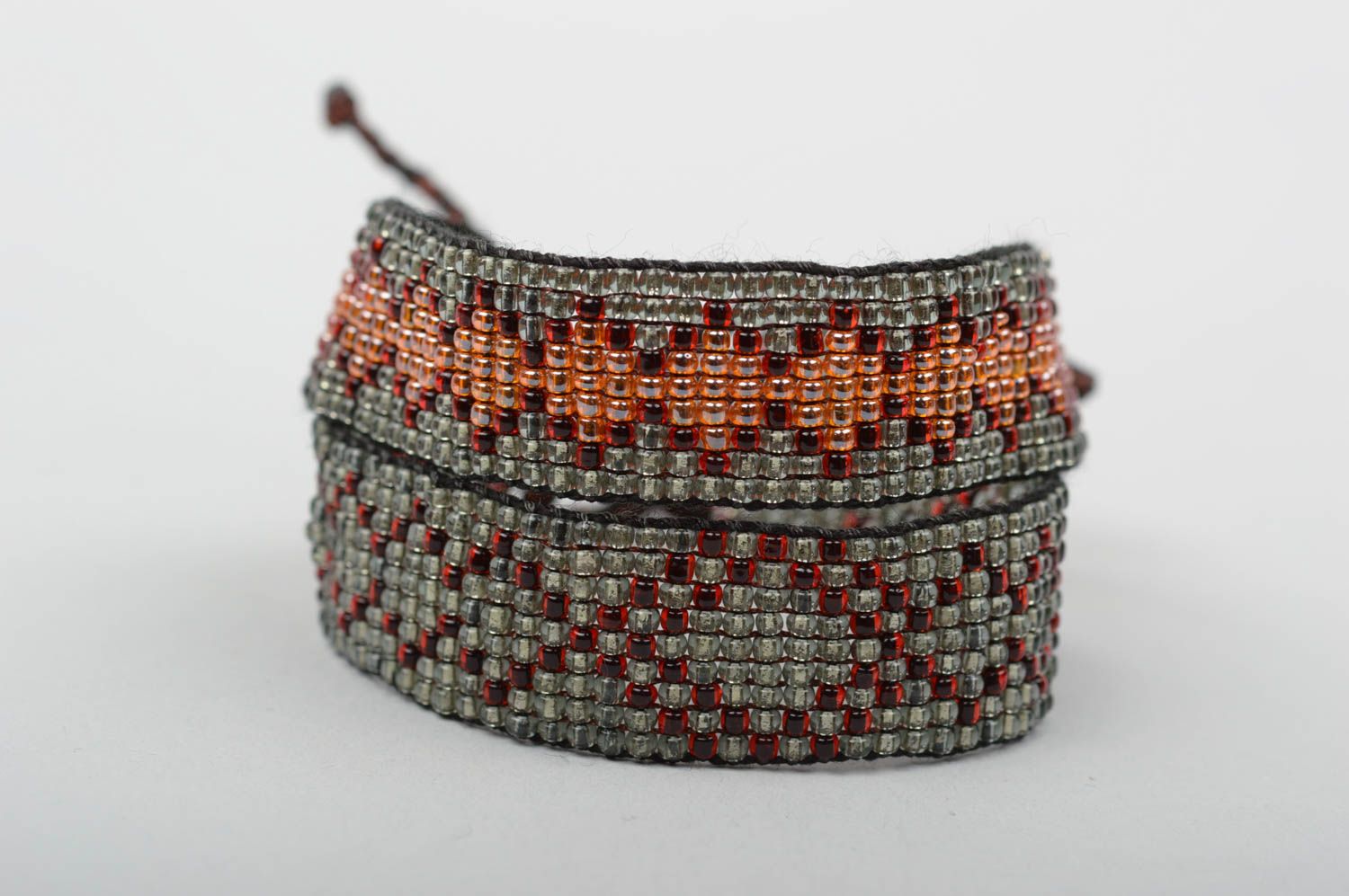 Bracelets perles rocaille Bijoux fait main 2 pièces Accessoires femme ethniques photo 3