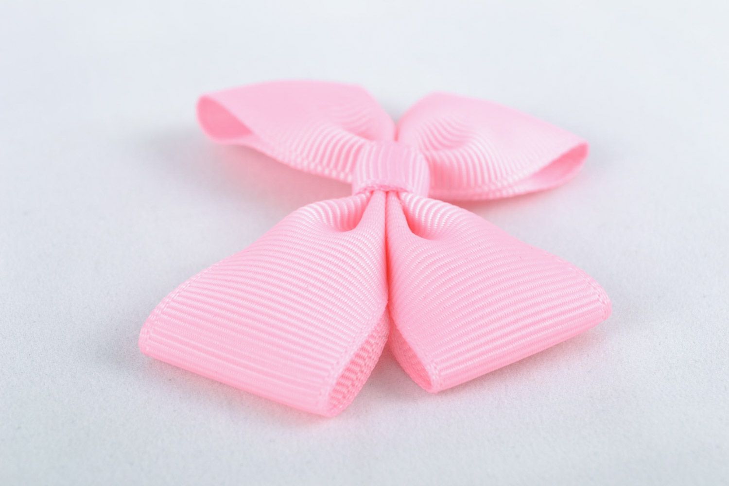 Handmade beautiful stylish pink ribbon bow for hairstyles or brooches hair accessories photo 4
