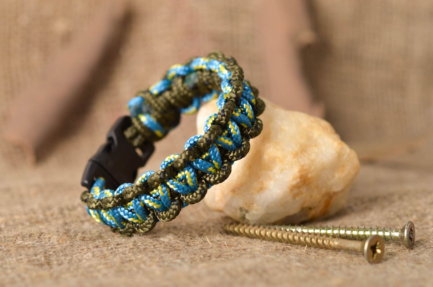 Unusual handmade paracord bracelet survival bracelet fashion tips small gifts photo 1