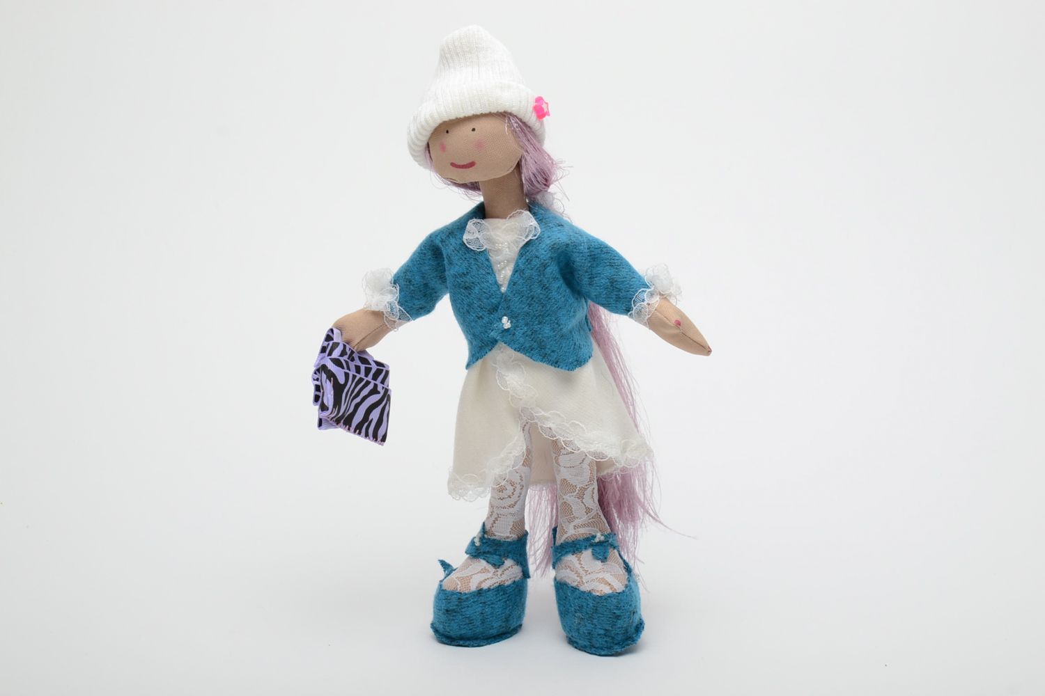 Кукла ручной работы из ткани Лулу фото 2