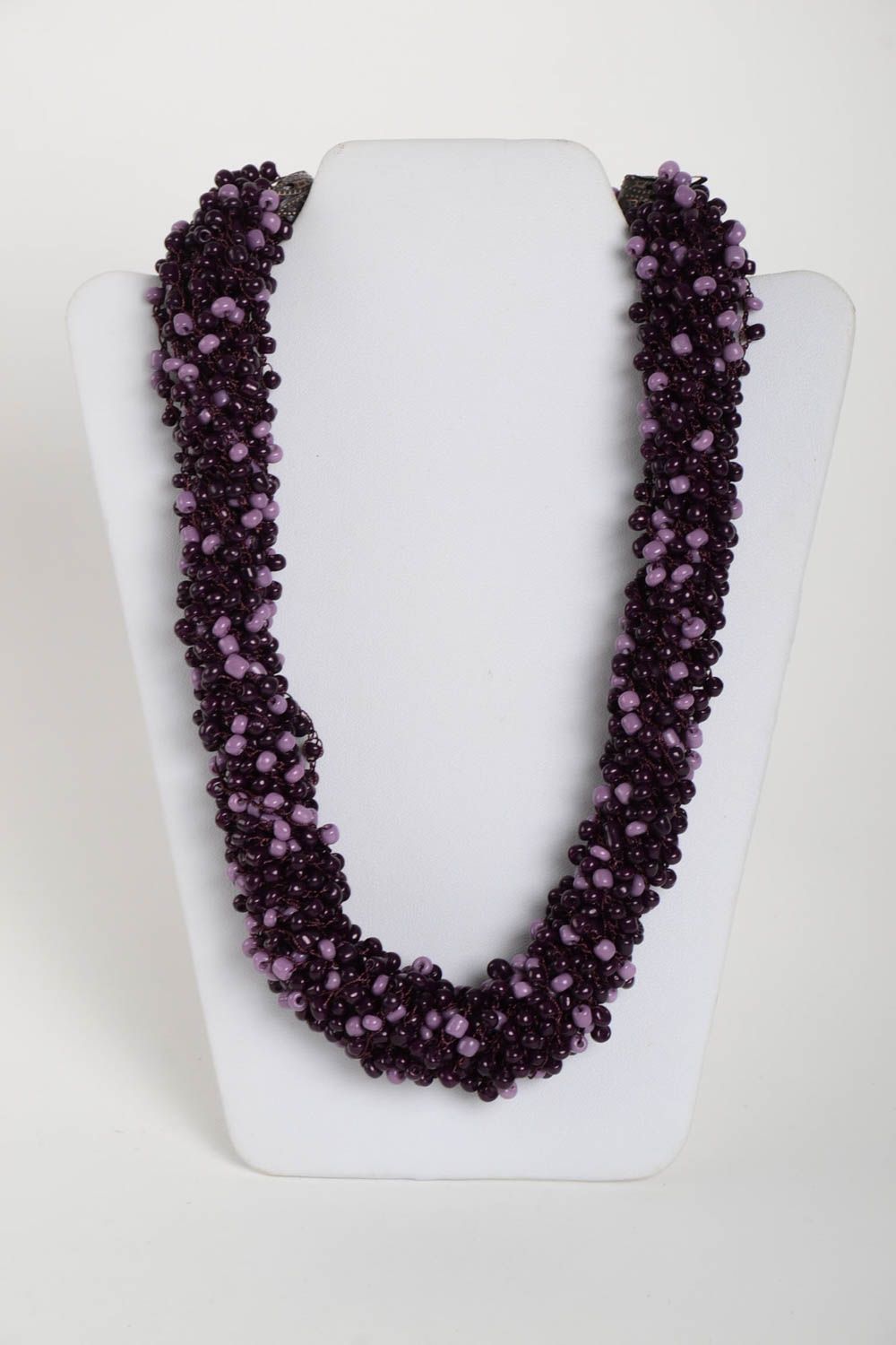 Handmade holiday necklace massive violet necklace beautiful designer necklace photo 3