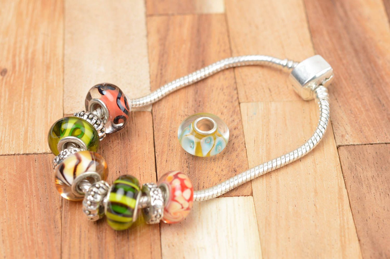 Stylish handmade jewelry making supplies lampwork glass bead small gifts photo 4