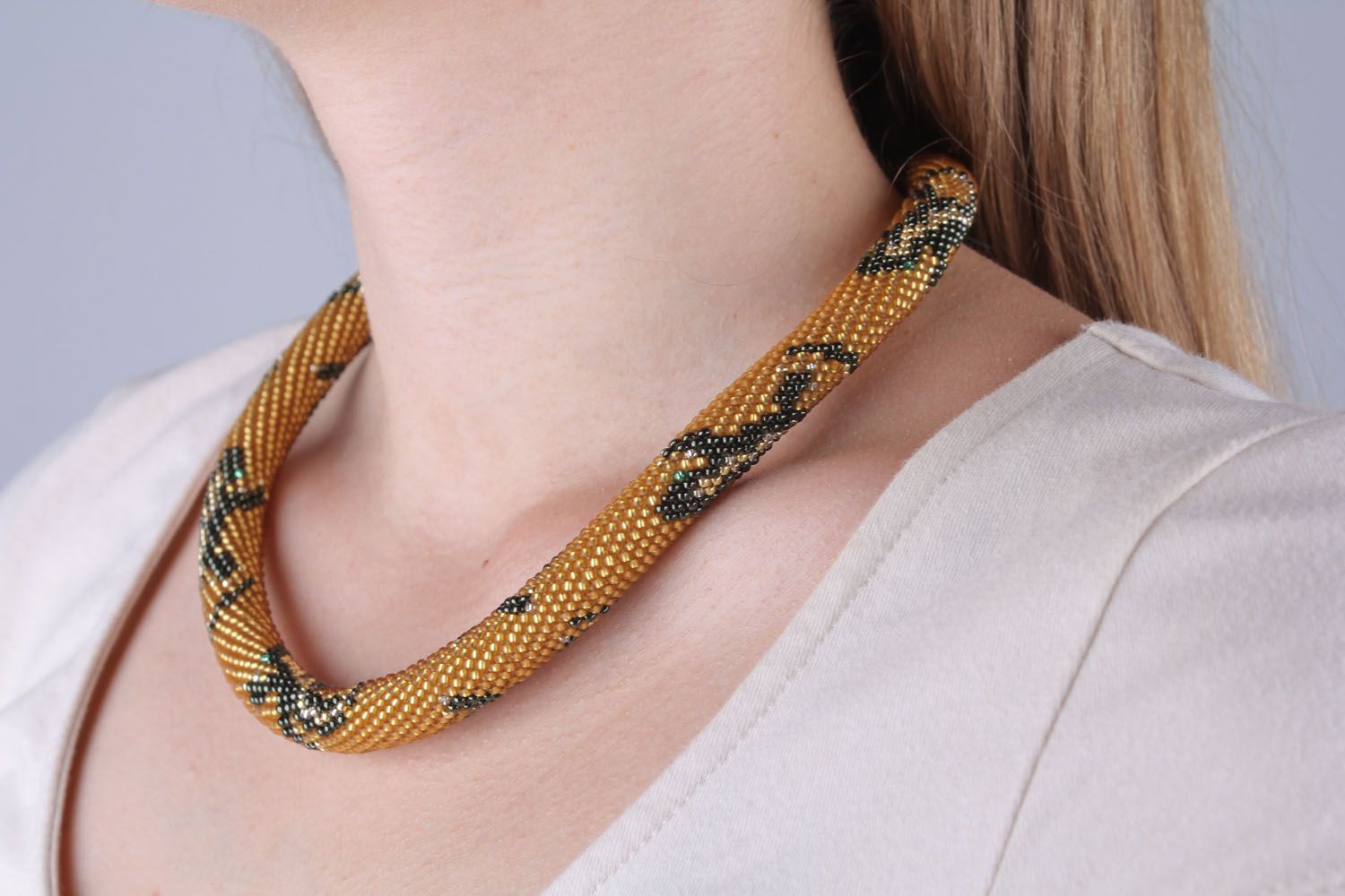 Golden cord necklace  photo 5