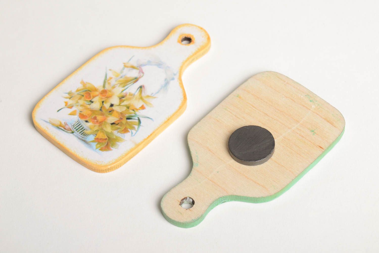 Handgemachte Geschenke Magnete für Kinder Deko Accessoires Holz Magnet 2 Stück foto 3