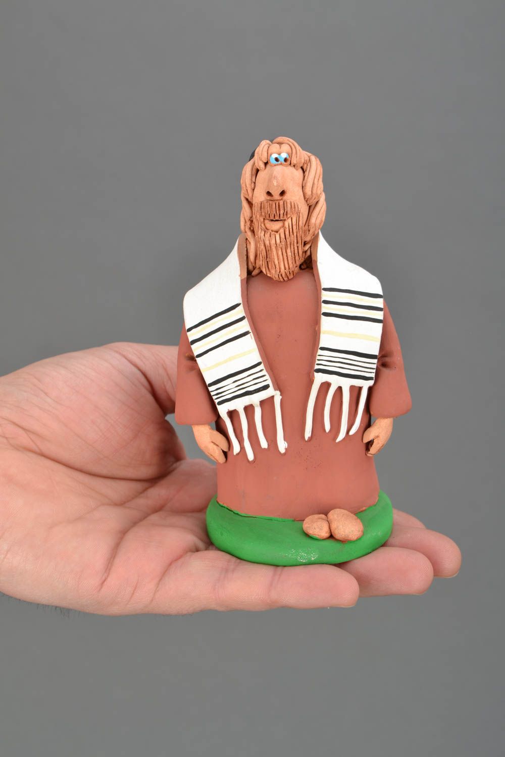 Handmade ceramic statuette Moses photo 2
