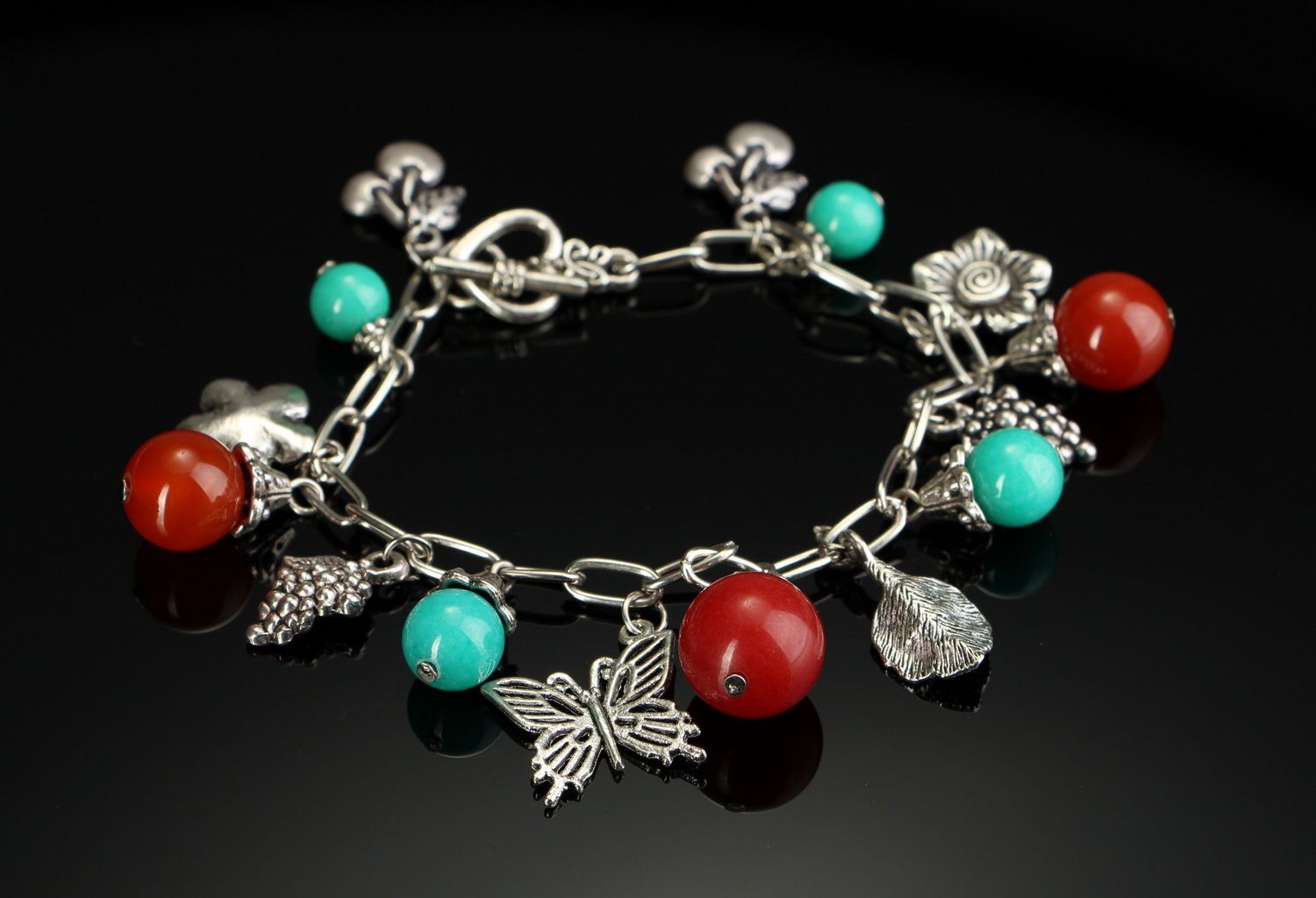 Bracelet with carnelian and agate photo 3