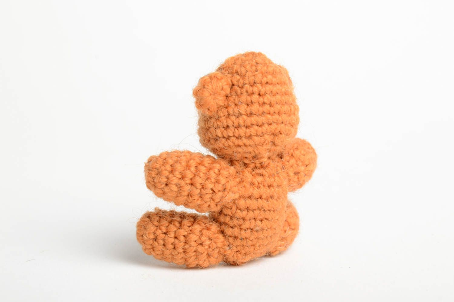Doudou ours brun fait main Jouet tricot en coton au crochet Cadeau pour enfant photo 4