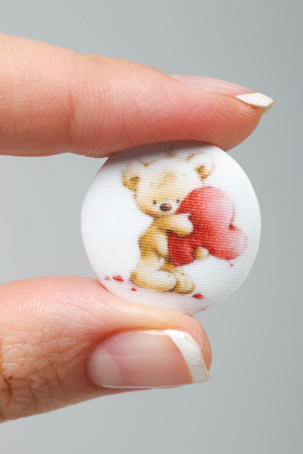 Unusual handmade sewing accessories plastic button fabric button gifts for her photo 5