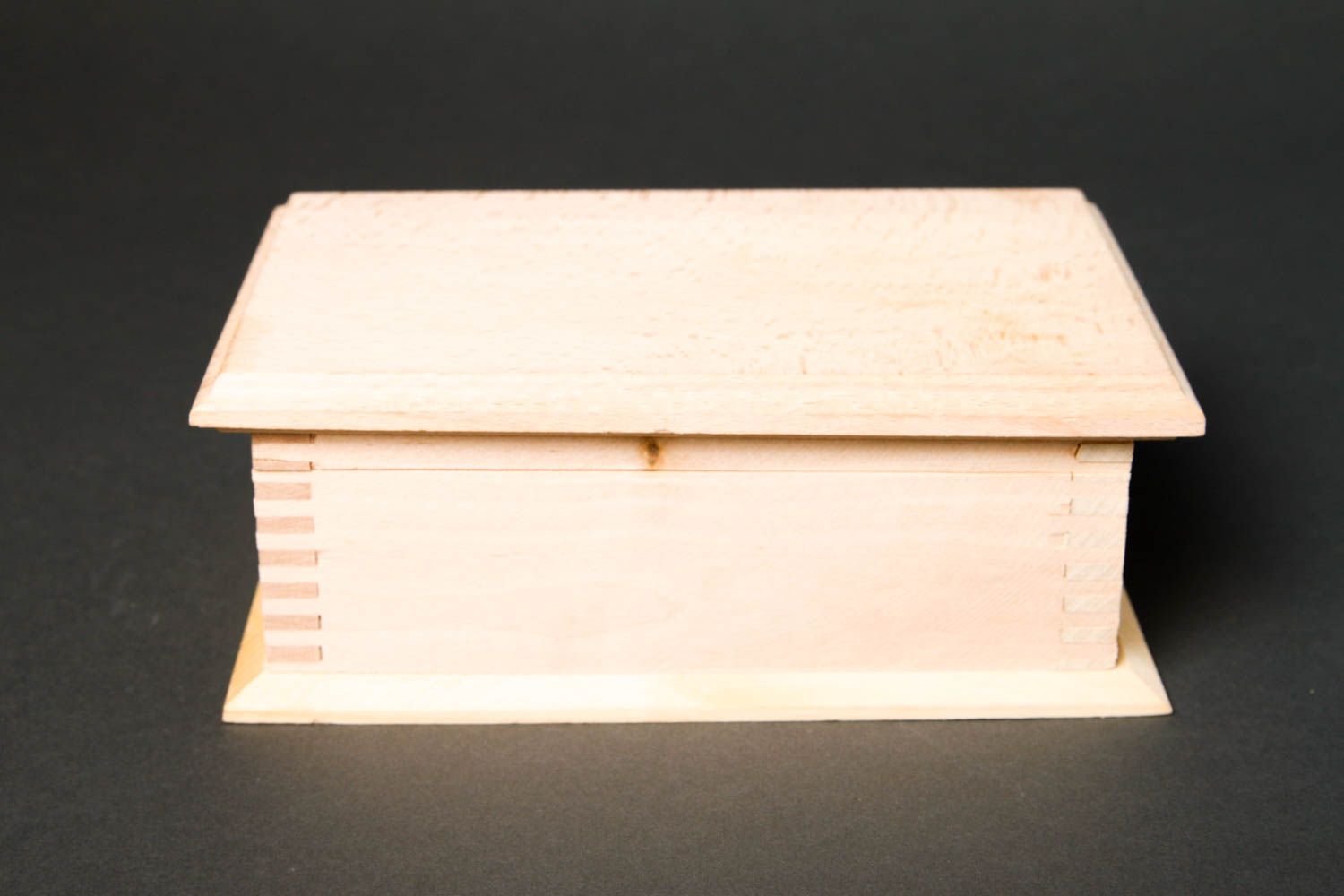 Unusual handmade wooden blank box DIY jewelry box wood craft small gifts photo 3