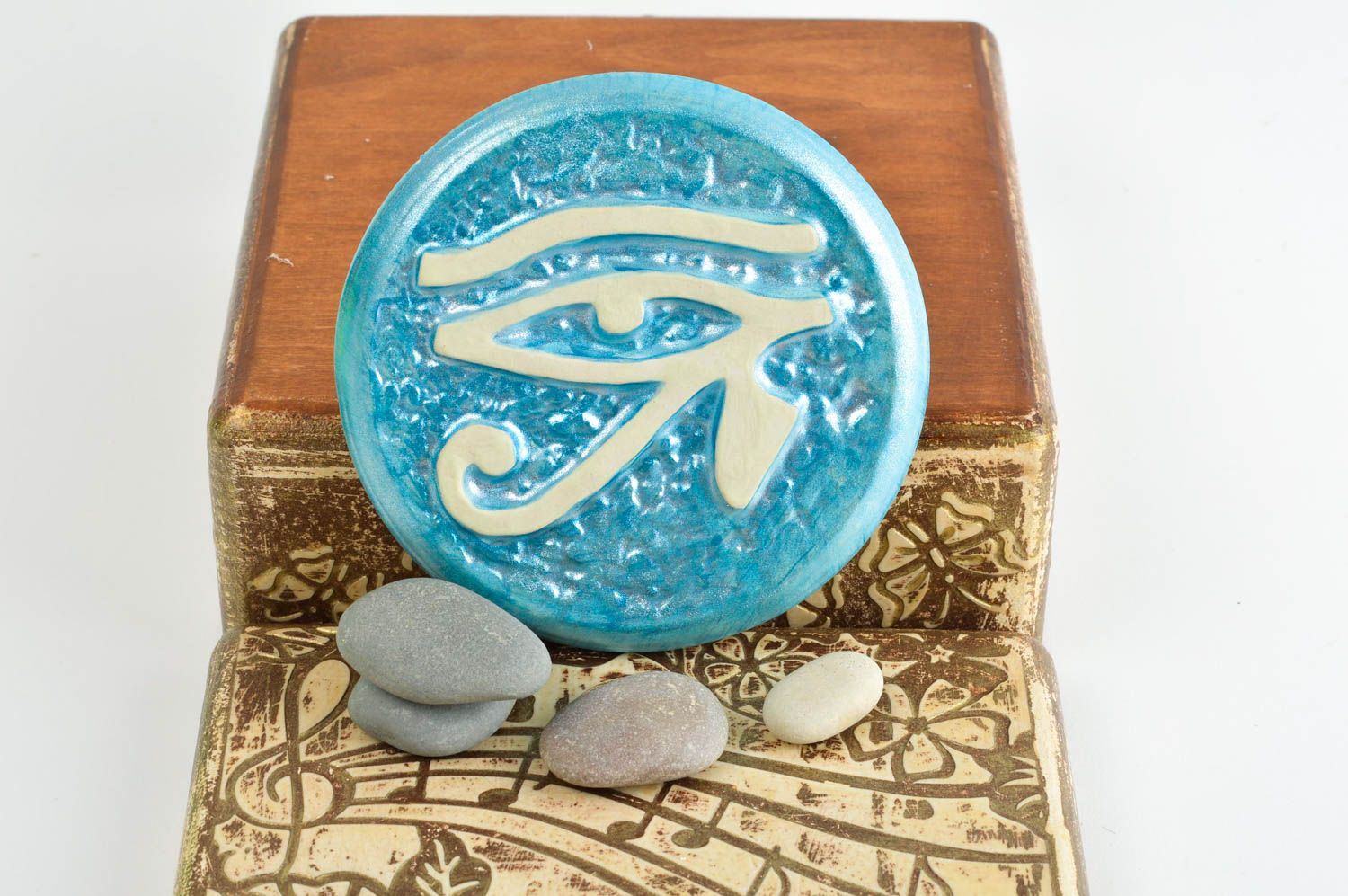 Déco à suspendre fait main Suspension décorative oeil égyptien Déco intérieur photo 1