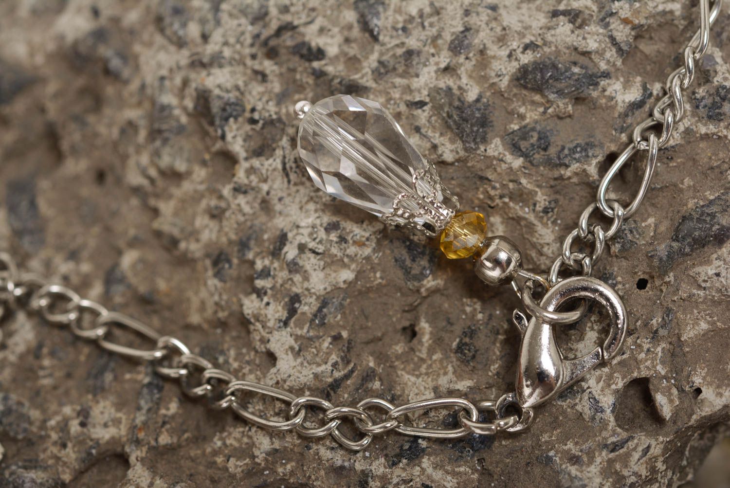 Ожерелье из бисера и стеклянных кабошонов ручной работы женское вечернее Рубин фото 5
