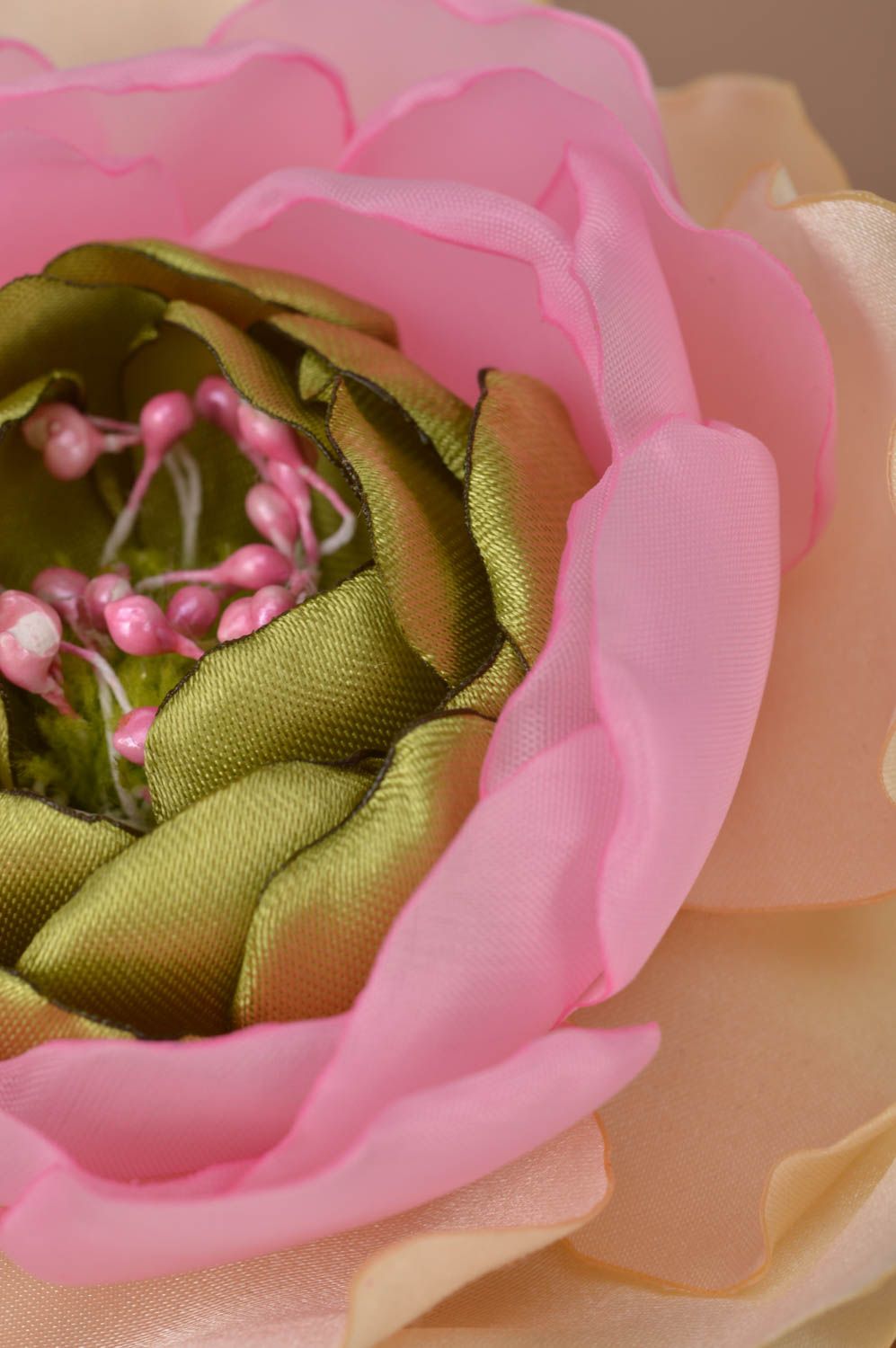 Broche fleur fait main Broche tissu Accessoire femme satin feutrine design photo 5