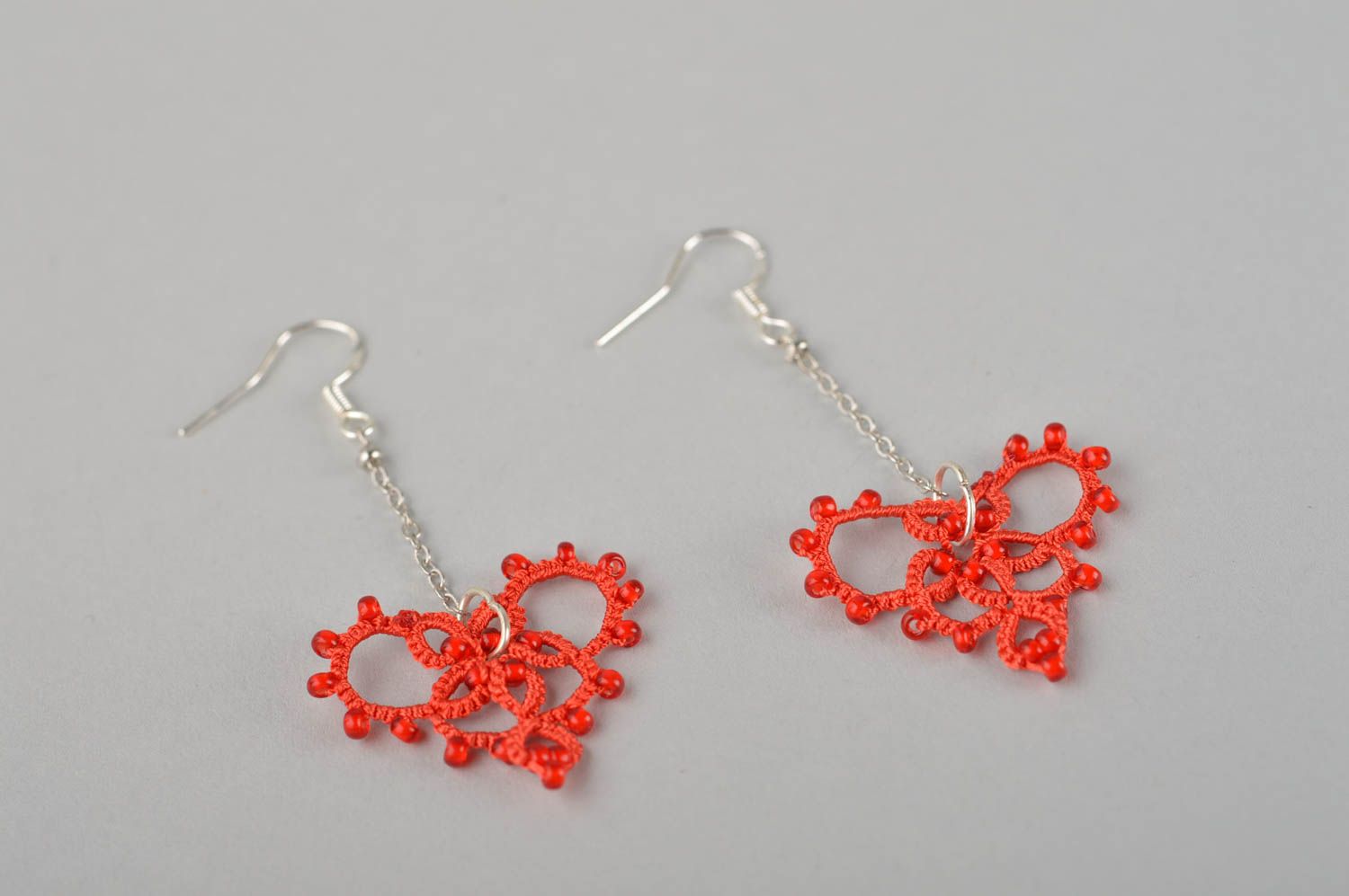Stylish handmade woven thread earrings textile earrings cool jewelry designs photo 5