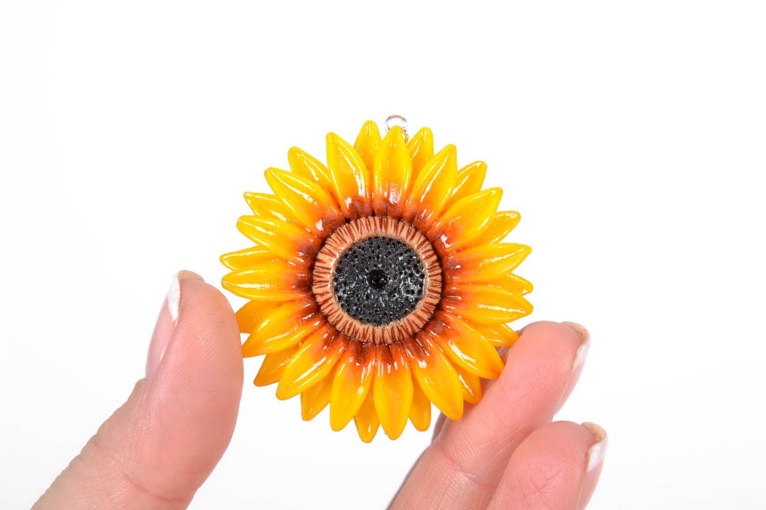 Hängende Ohrringe Sonnenblumen foto 5