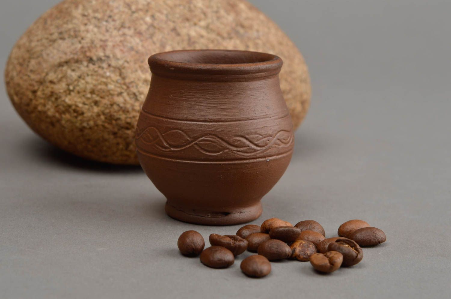Vaso para chupito hecha a mano elemento decorativo cerámica para cocina  foto 1