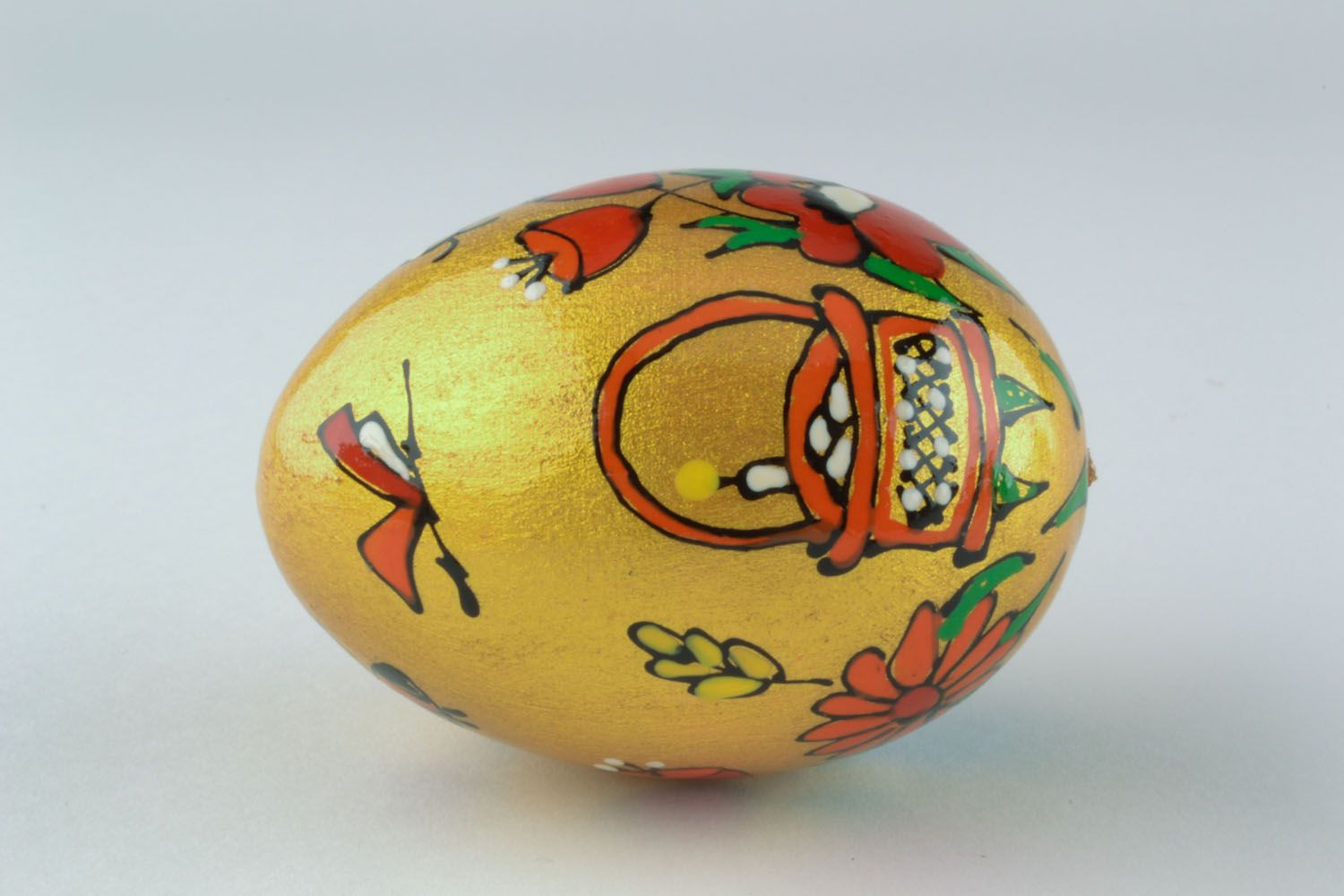 Huevo pintado de madera foto 4