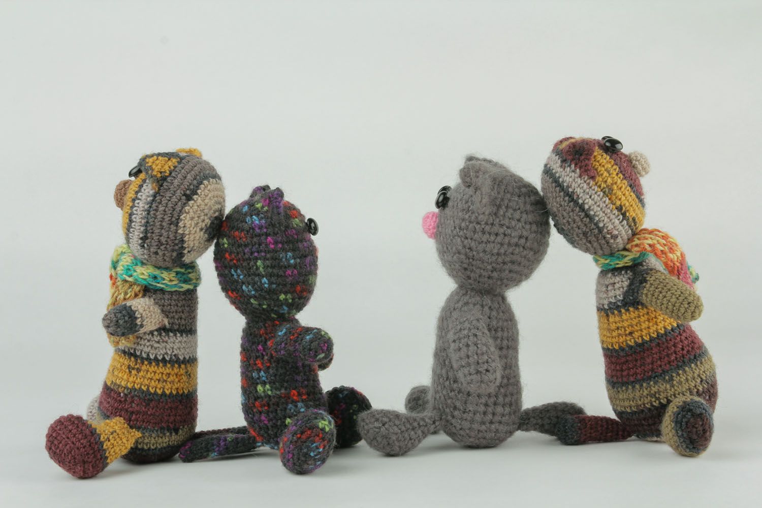 Set of crochet toys Four Friends photo 3