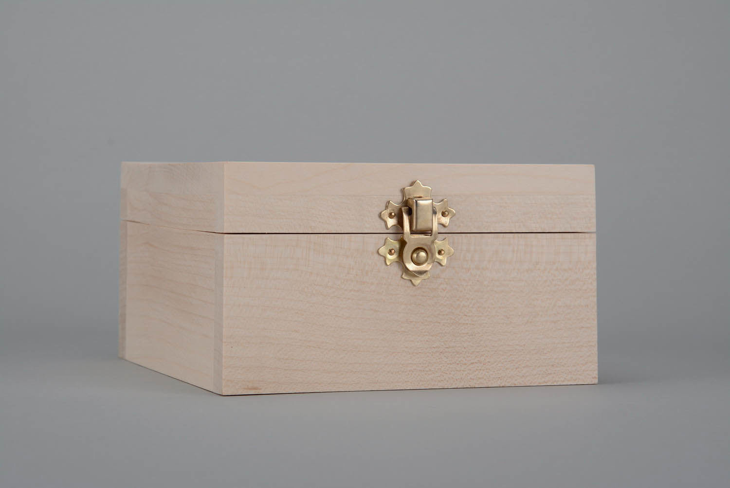 Boîte à bijoux en bois brut à décorer photo 2