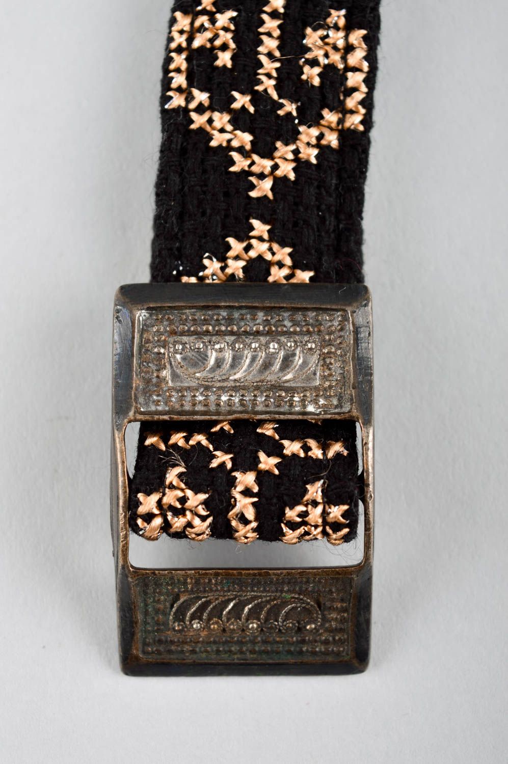 Beautiful handmade textile belt embroidered belt cross stitch fashion trends photo 2