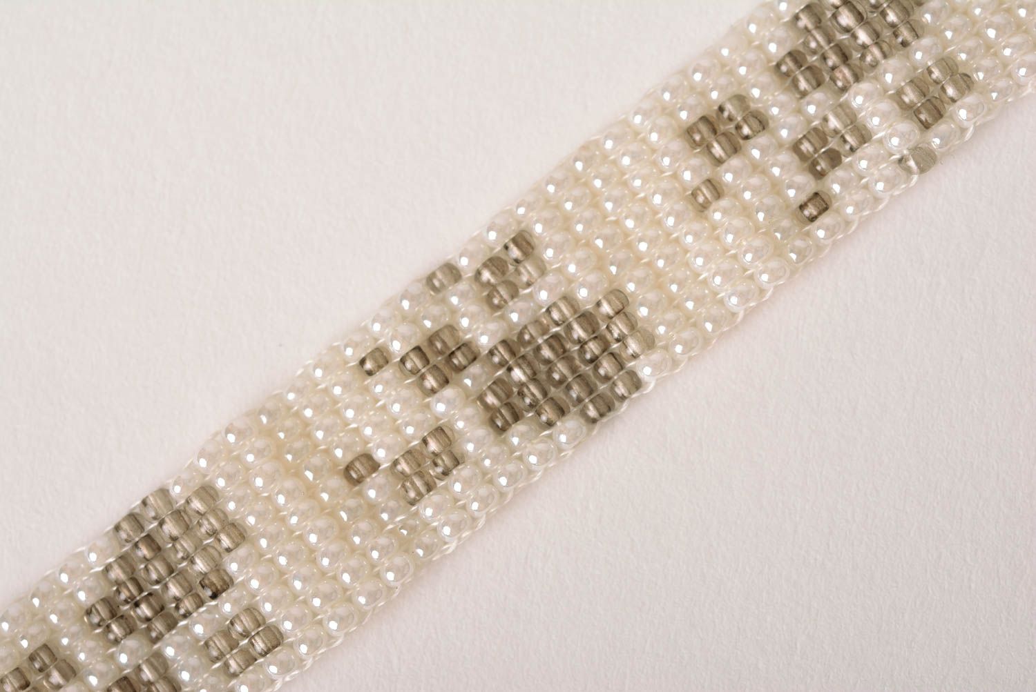 Bracelet perles rocaille Bijou fait main fils de coton Accessoire pour femme photo 3