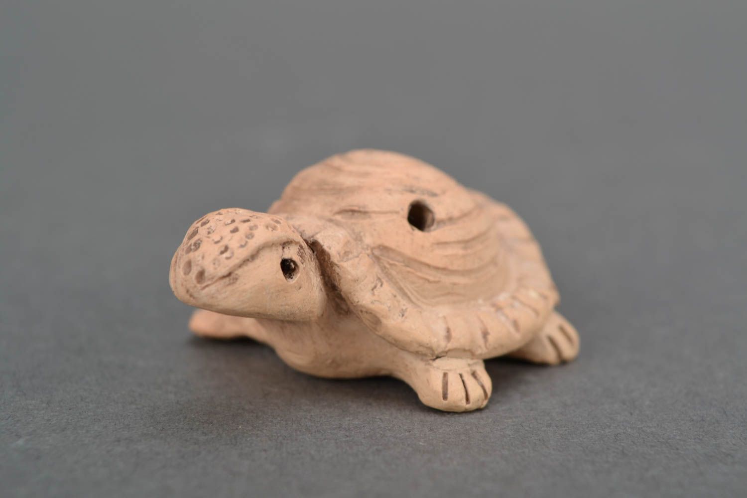 Керамическая свистулька ручная лепка Черепаха фото 1