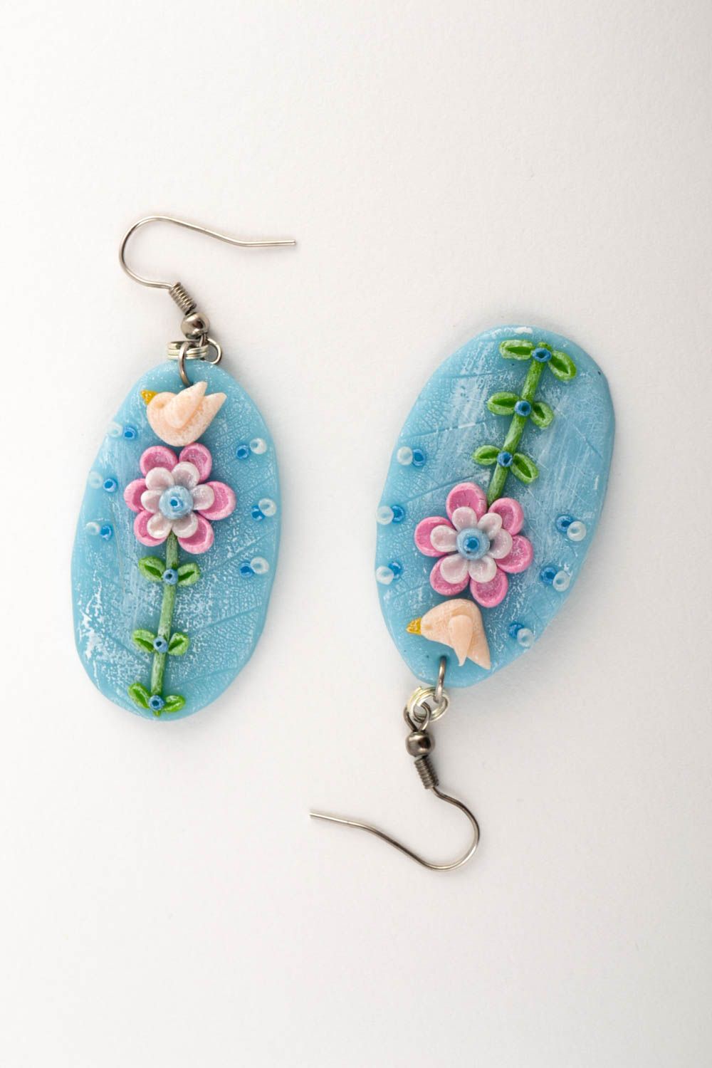 Handmade dangle earrings plastic earrings polymer clay ideas fashion tips photo 2