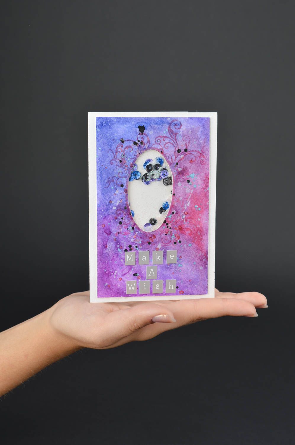 Дизайнерская открытка ручной работы открытка из бумаги поздравительная открытка фото 5