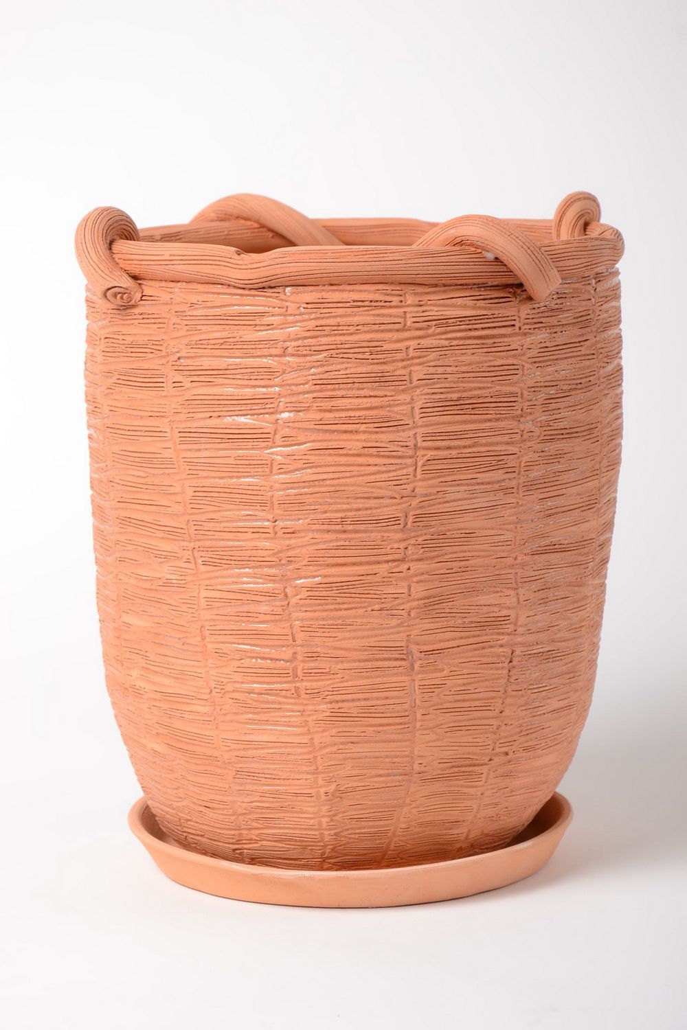 Haut pot de fleurs en céramique 2.5 litres fait main décoration maison photo 2