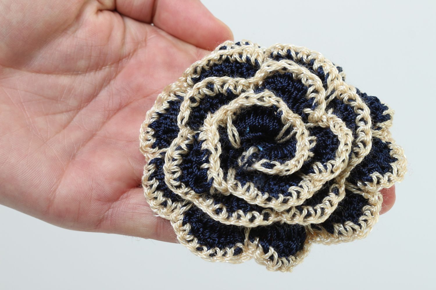 Фурнитура для бижутерии ручной работы швейная фурнитура вязаный цветок темный фото 5