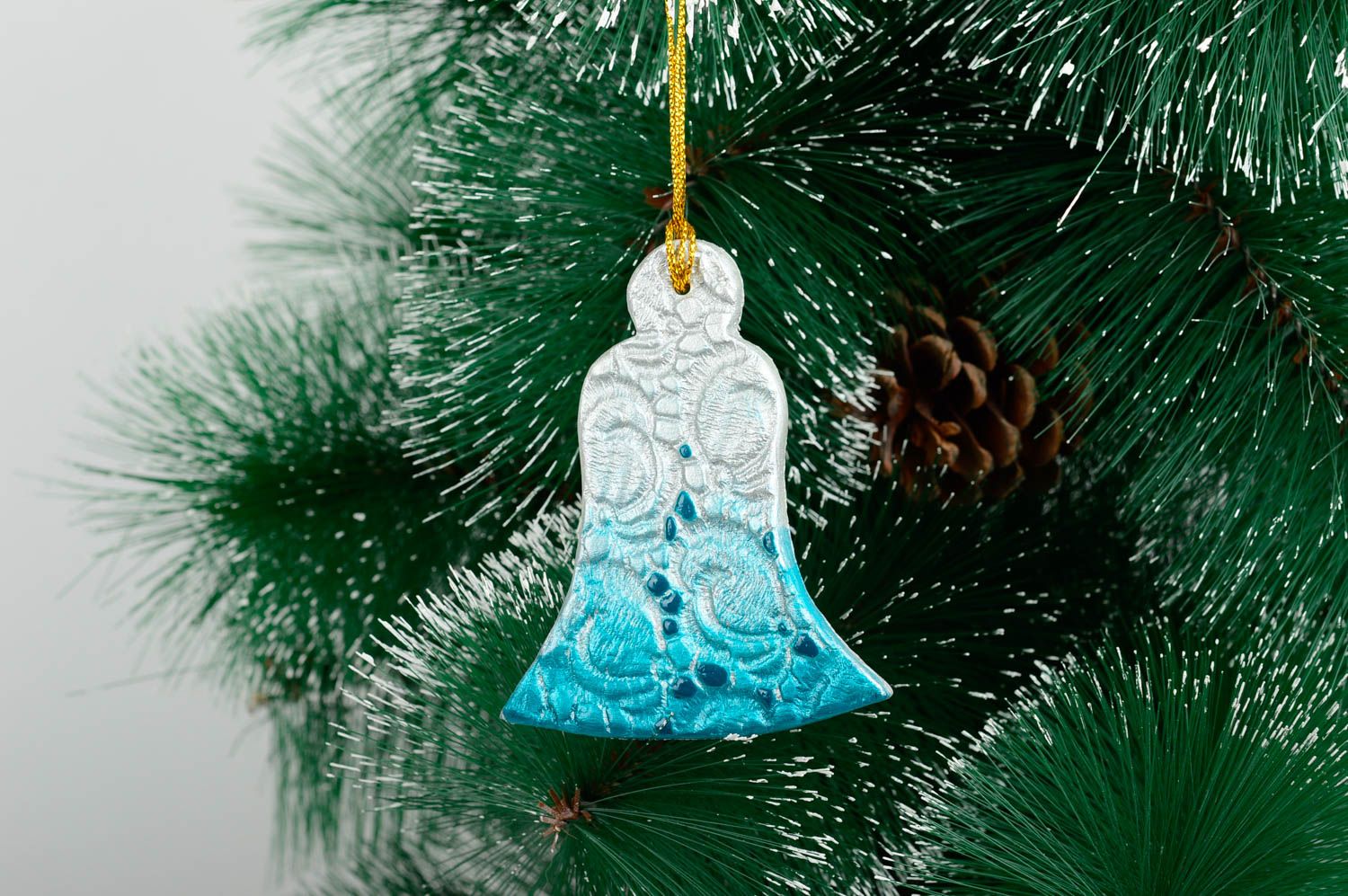 Bright Christmas tree toys ceramic Christmas decor holiday idea decor use only photo 1