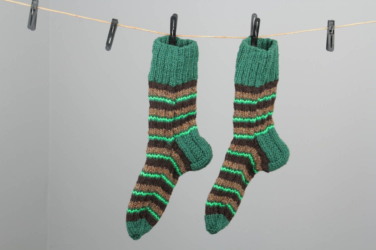 Knitted wool socks photo 1