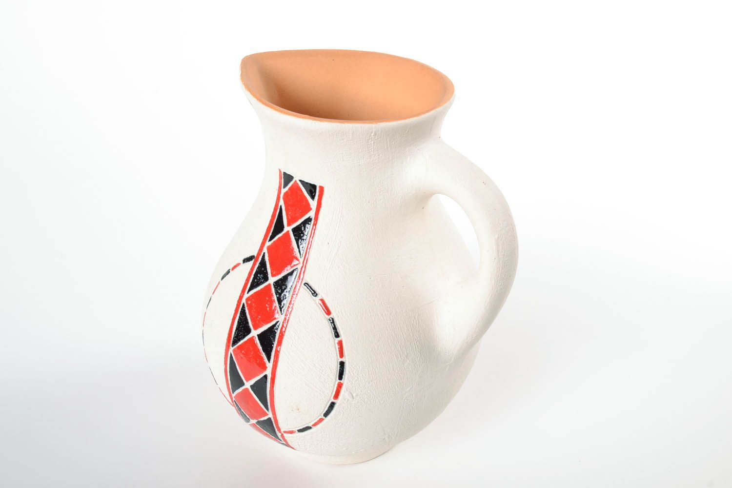 Jarro de cerámica con dibujo étnico foto 4