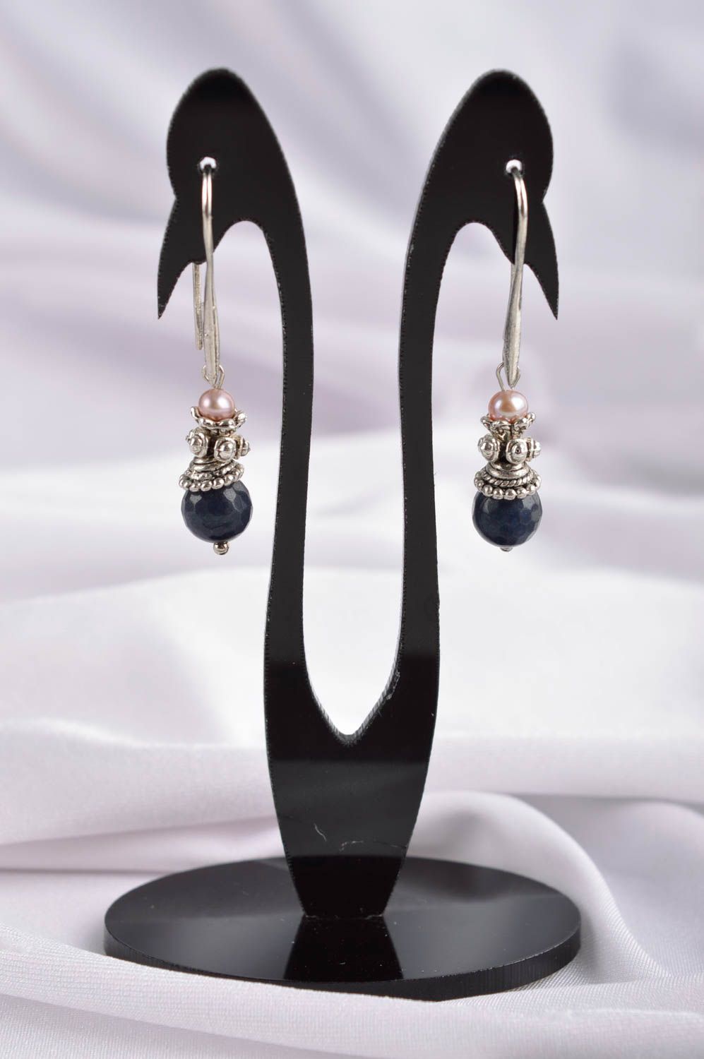 Handmade jewelry stone earrings dangling earrings women accessories gift for her photo 1