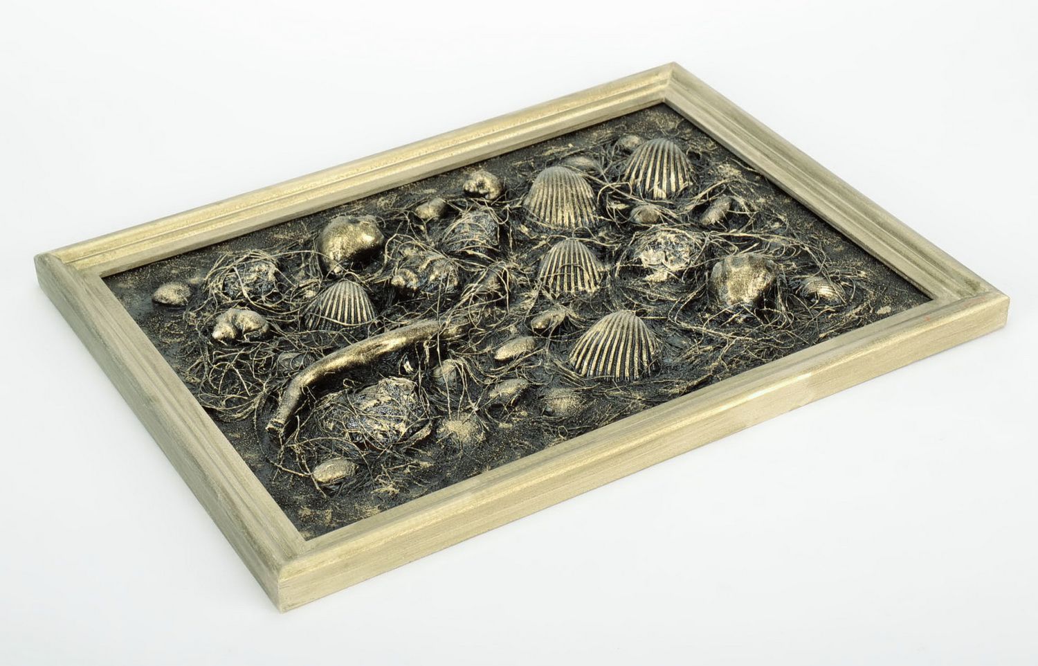 Panel picture with shells and dried flowers Sea world photo 3