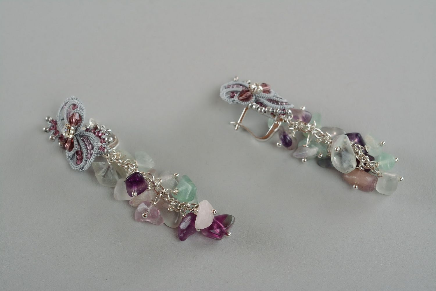 Earrings with natural stones  photo 3