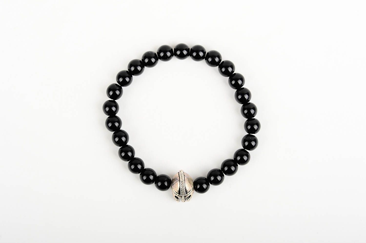Bracelet pierres naturelles Bijou fait main noir Accessoire pour femme casual photo 1