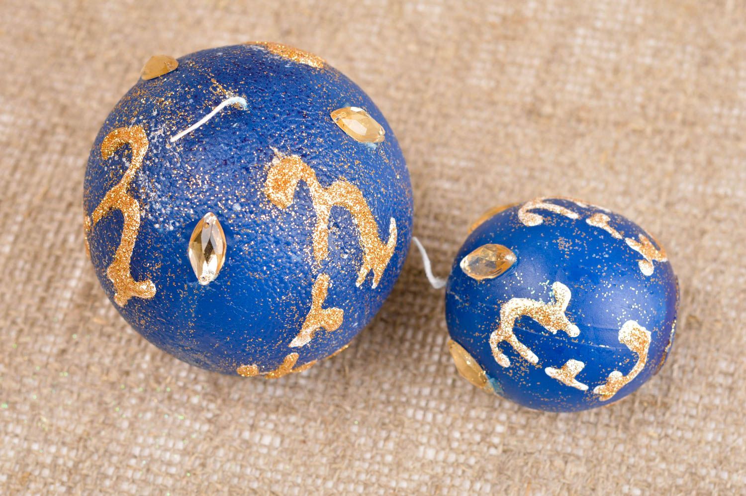Velas decorativas de parafina de color azul regalo original decoración de casa  foto 4