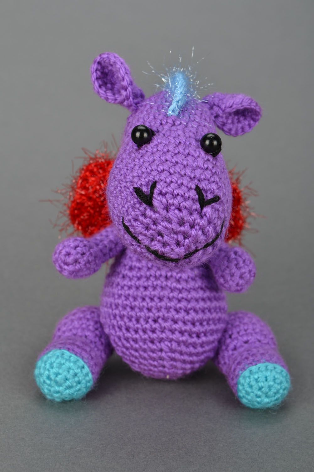 Jouet tricot au crochet fait main Petit dragon photo 2